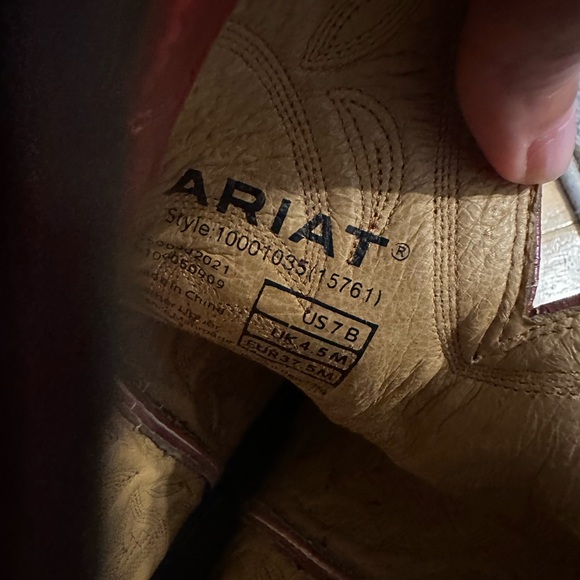 Ariat Women’s 7B Heritage Western Performance Red Boots Round Toe - Picture 9 of 10